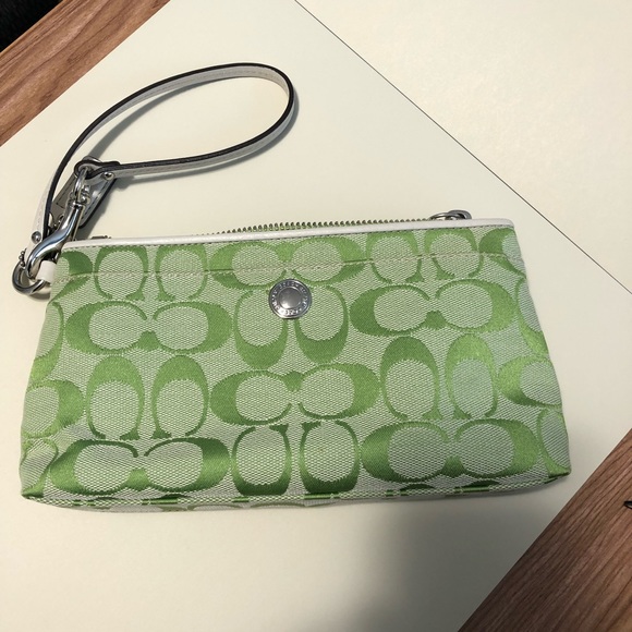 Green Coach wristlet - Picture 2 of 6